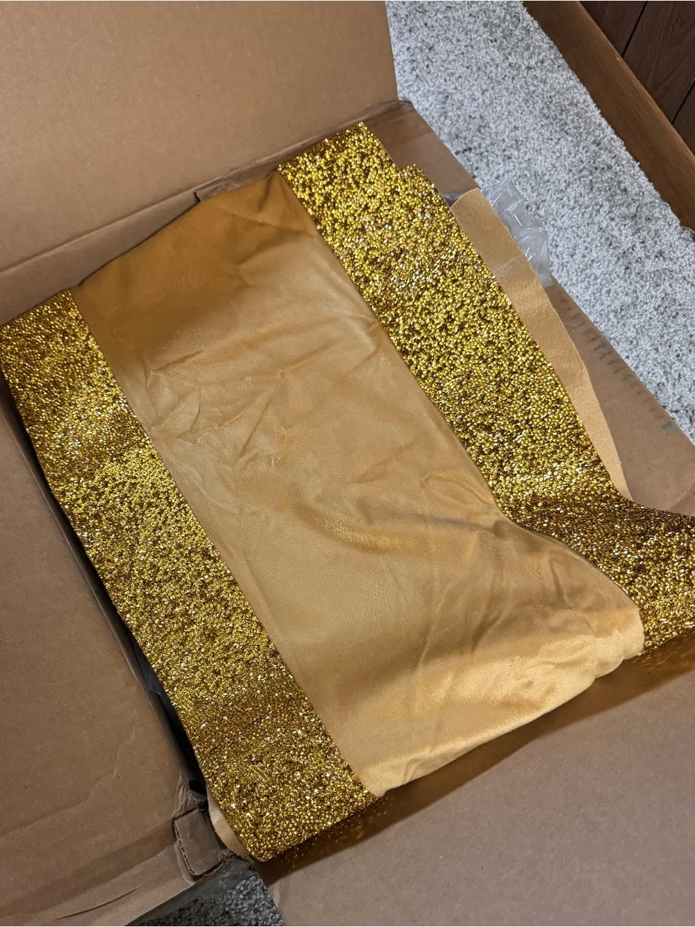 Sparkles Home Luminous Border Velvet Table Runner gold Rhinestone Trim 72